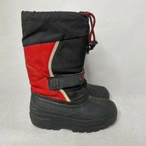 L.L. Bean Boys Black Red Northwoods Snow Boot